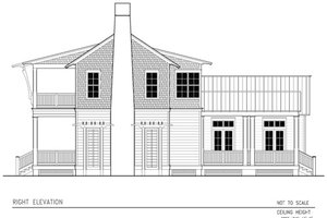 Exterior - Other Elevation 1 for Beach House Plan #443-1 - 3 bed, 4 bath
