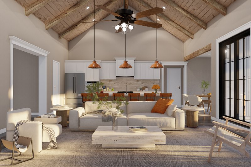 House Plan Design - Interior - Family Room for Farmhouse House Plan #923-440 - 3 bed, 2.5 bath