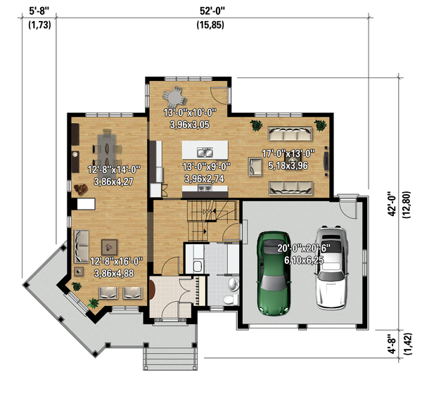 Traditional Floor Plan - Main Floor Plan #25-4344