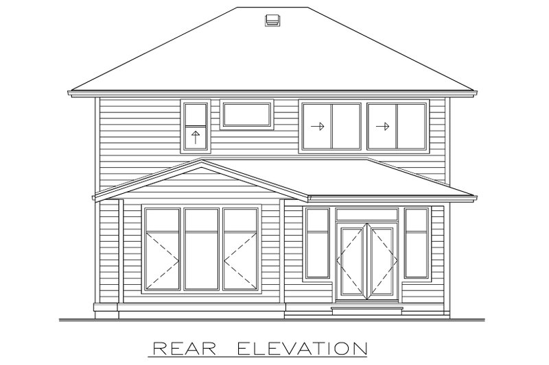 Dream House Plan - Exterior - Rear Elevation for Farmhouse House Plan #1100-50 - 3 bed, 2.5 bath