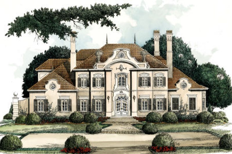House Plan Design - European Exterior - Front Elevation Plan #429-9