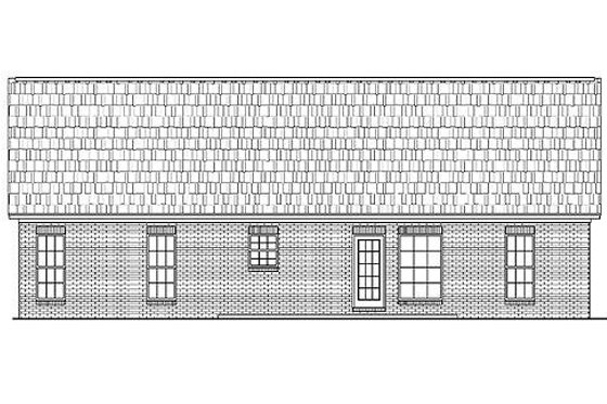 Exterior - Rear Elevation for Traditional House Plan #430-8 - 3 bed, 2 bath