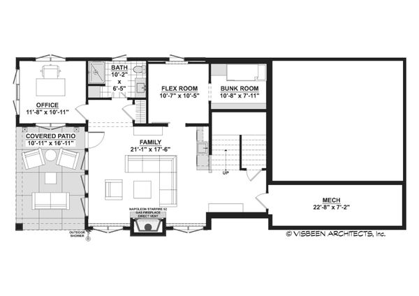 Architectural House Design - Cottage Floor Plan - Lower Floor Plan #928-354