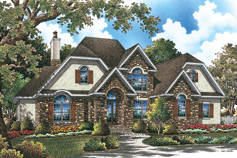 Architectural House Design - Exterior - Front Elevation 3 for Country House Plan #929-926 - 4 bed, 3 bath