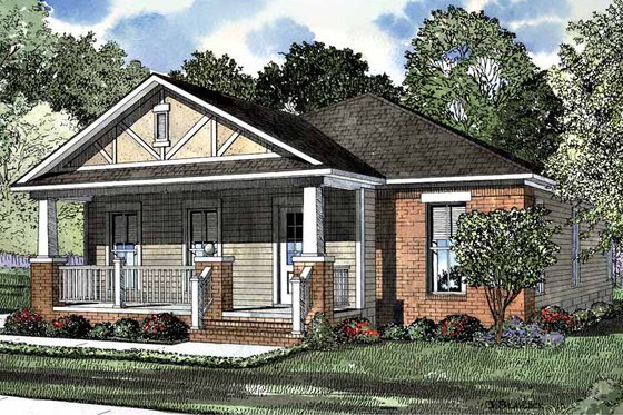 Exterior - Front Elevation 3 for Craftsman House Plan #17-3189 - 3 bed, 2 bath