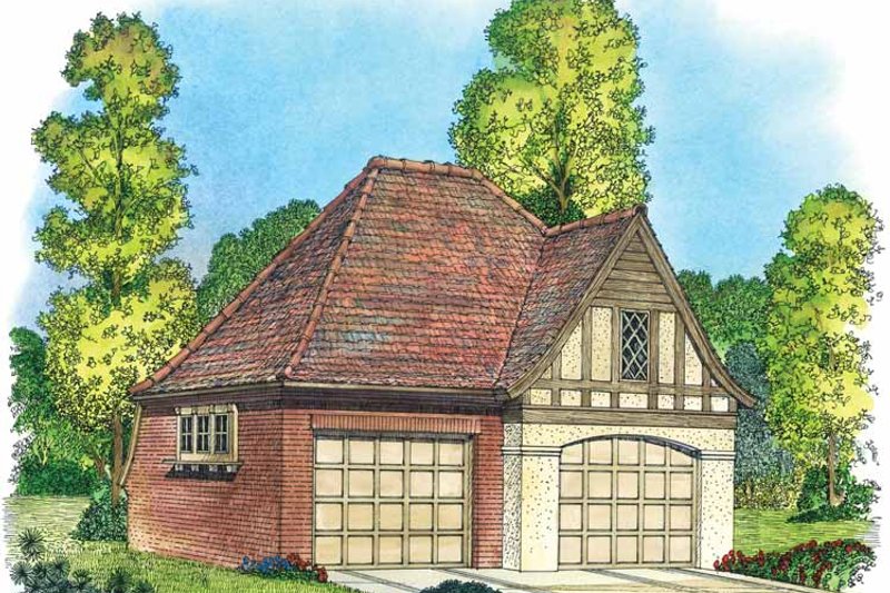 Dream House Plan - Exterior - Front Elevation 3 for European House Plan #1016-84, 0 bath