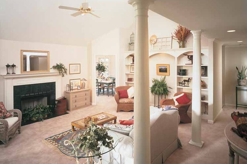 Home Plan - Interior - Family Room for Country House Plan #929-190 - 3 bed, 2 bath