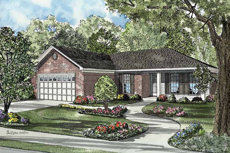 Home Plan - Country Exterior - Front Elevation Plan #17-3169