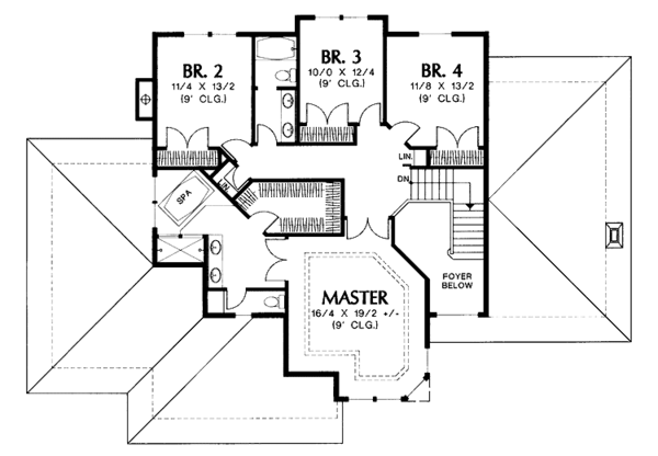 Architectural House Design - Contemporary Floor Plan - Upper Floor Plan #48-739
