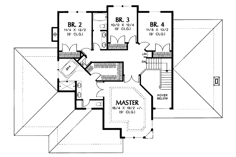 Dream House Plan - Floor Plan - Upper Floor for Contemporary House Plan #48-739 - 4 bed, 3 bath