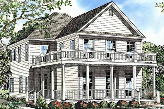 Exterior - Front Elevation 3 for Classical House Plan #17-3238 - 3 bed, 3 bath