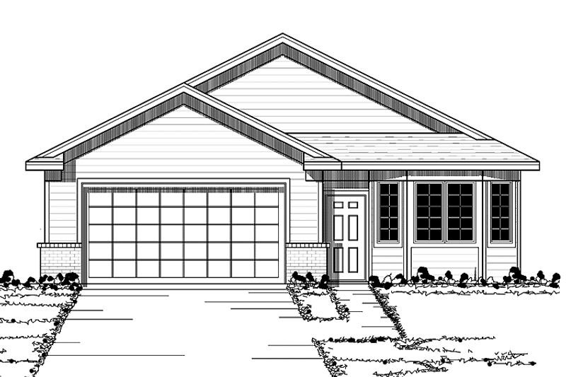 Architectural House Design - Exterior - Front Elevation 3 for European House Plan #51-606 - 2 bed, 2 bath