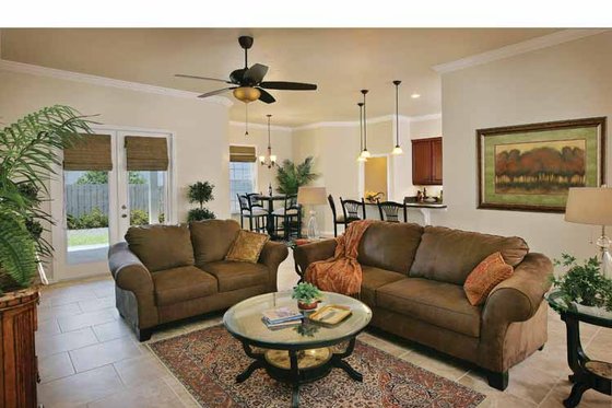 Interior - Family Room for Country House Plan #938-1 - 3 bed, 2.5 bath