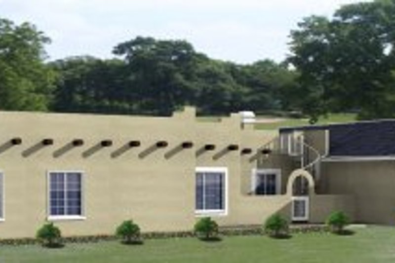 Architectural House Design - Adobe / Southwestern Exterior - Front Elevation Plan #1-565