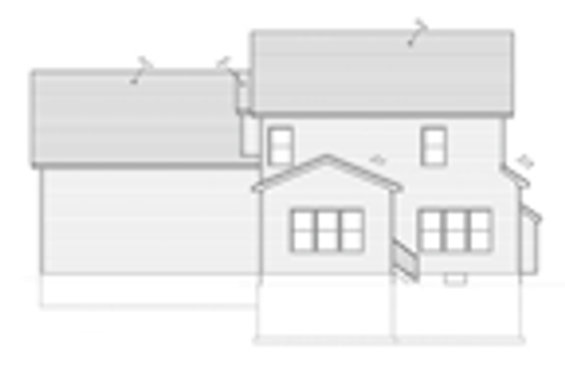 Home Plan - Exterior - Rear Elevation for Colonial House Plan #1010-33 - 3 bed, 2.5 bath