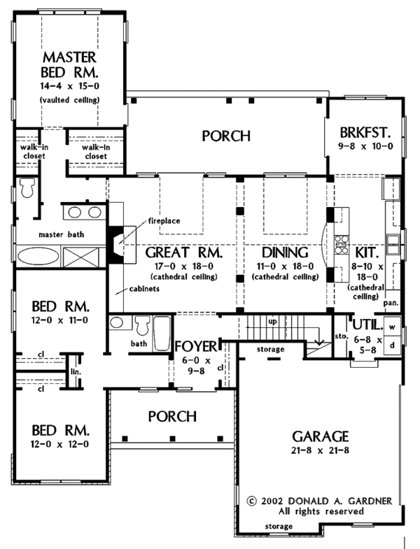 Country Floor Plan - Main Floor Plan #929-674