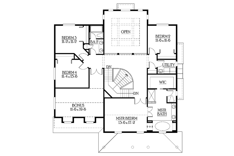 House Plan Design - Floor Plan - Upper Floor for Country House Plan #132-438 - 4 bed, 2.5 bath