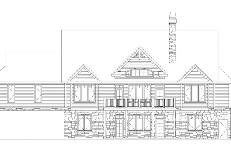 Home Plan - Exterior - Rear Elevation 1 for Country House Plan #929-416 - 4 bed, 3.5 bath