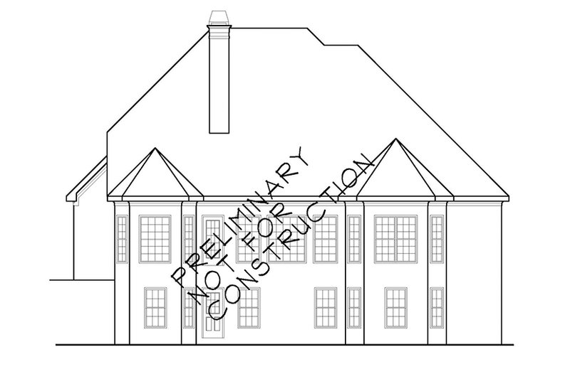 Home Plan - Exterior - Rear Elevation for Mediterranean House Plan #927-312 - 3 bed, 2.5 bath