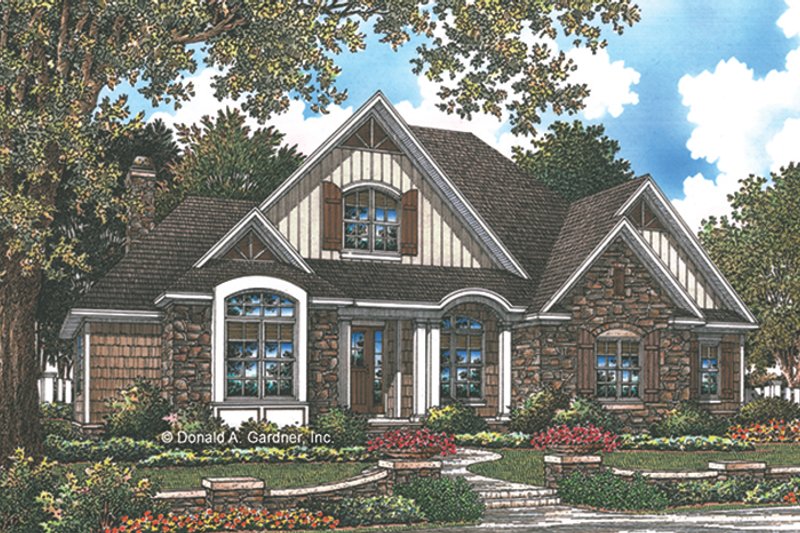 Dream House Plan - Exterior - Front Elevation 3 for European House Plan #929-1010 - 3 bed, 2.5 bath