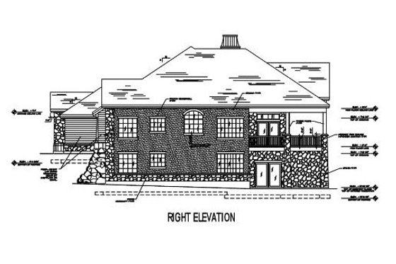 Exterior - Other Elevation for European House Plan #5-149 - 6 bed, 4.5 bath