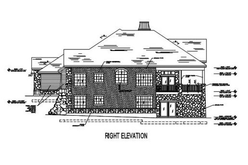 Home Plan - Exterior - Other Elevation for European House Plan #5-149 - 6 bed, 4.5 bath