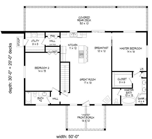Architectural House Design - Country Floor Plan - Main Floor Plan #932-347