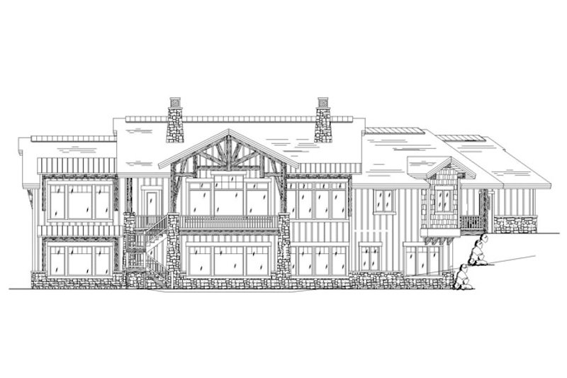 House Plan Design - Exterior - Rear Elevation for Craftsman House Plan #945-139 - 4 bed, 4.5 bath