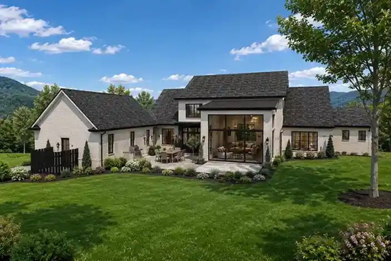 House Blueprint - Exterior - Rear Elevation for Colonial House Plan #1116-40 - 4 bed, 4.5 bath