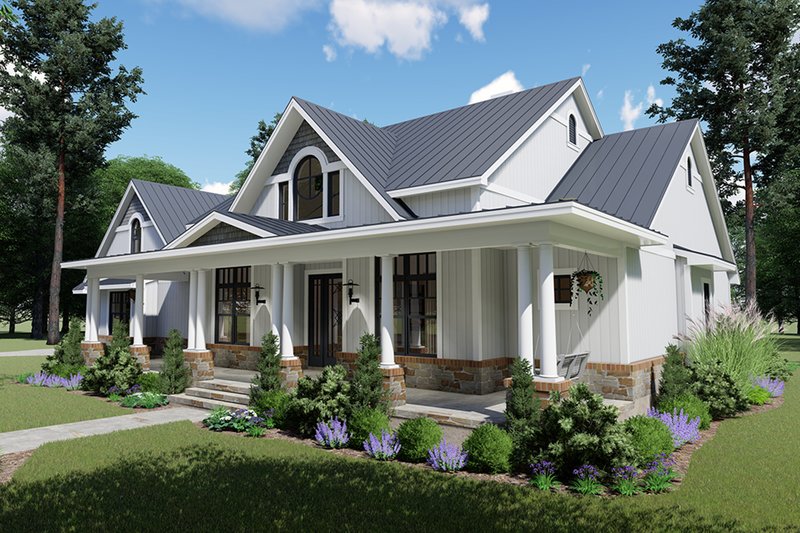 Home Plan - Exterior - Front Elevation 6 for Farmhouse House Plan #120-257 - 3 bed, 2.5 bath