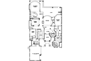 Floor Plan - Main Floor for Mediterranean House Plan #115-166 - 5 bed, 5 bath