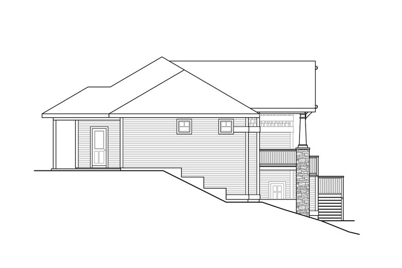 Architectural House Design - Exterior - Other Elevation for Craftsman House Plan #124-1274 - 3 bed, 2 bath