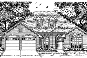 Home Plan - Exterior - Front Elevation for European House Plan #42-444 - 4 bed, 2 bath