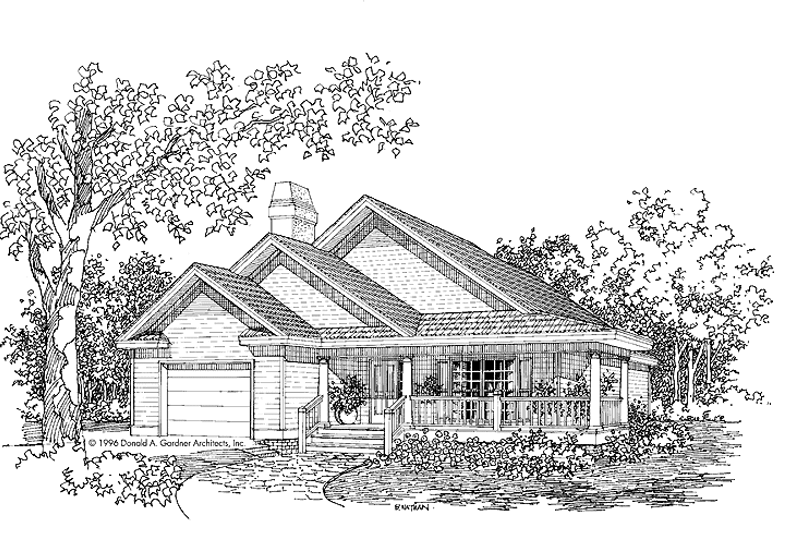 House Blueprint - Craftsman Exterior - Front Elevation Plan #929-460