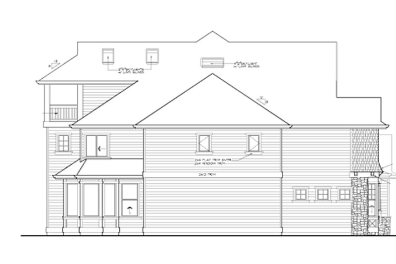 Home Plan - Exterior - Other Elevation 1 for Craftsman House Plan #132-513 - 5 bed, 5 bath