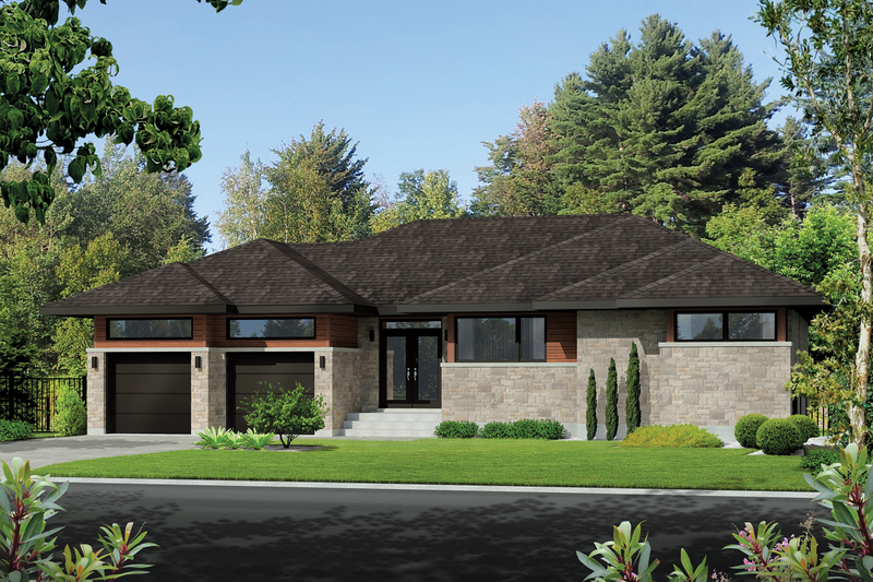 Contemporary Style House Plan - 2 Beds 2 Baths 2080 Sq/Ft Plan #25-4459