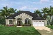 Mediterranean Style House Plan - 3 Beds 2 Baths 1975 Sq/Ft Plan #1058-39 