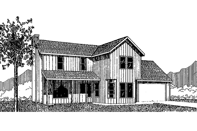 Dream House Plan - Exterior - Front Elevation 3 for Traditional House Plan #60-888 - 3 bed, 1.5 bath