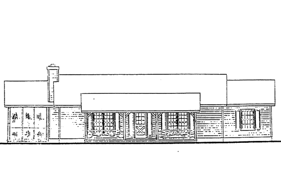 Exterior - Front Elevation 3 for Country House Plan #30-256 - 3 bed, 2 bath