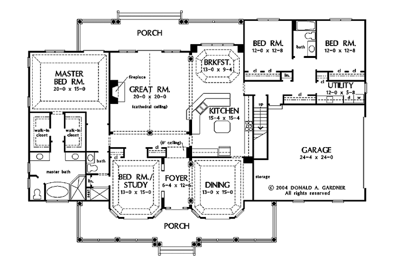 Home Plan - Floor Plan - Main Floor for Country House Plan #929-729 - 4 bed, 3 bath