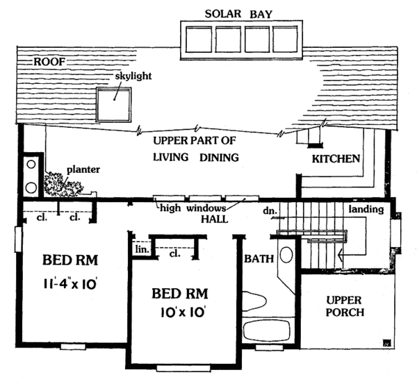 House Plan Design - Contemporary Floor Plan - Upper Floor Plan #456-63