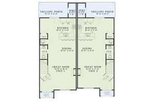Floor Plan - Main Floor for European House Plan #17-3400 - 4 bed, 4 bath