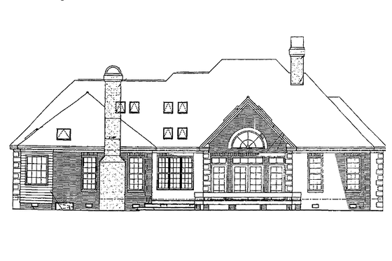 Exterior - Rear Elevation for Country House Plan #929-153 - 4 bed, 2.5 bath