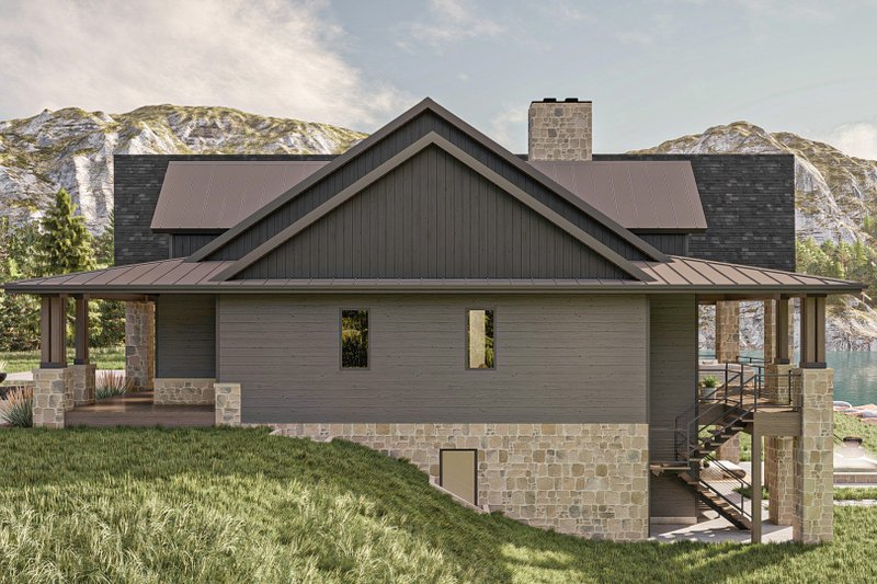 Dream House Plan - Exterior - Other Elevation 1 for Modern House Plan #455-232 - 2 bed, 3 bath