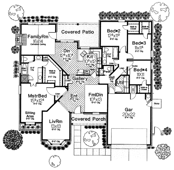 Architectural House Design - Country Floor Plan - Main Floor Plan #310-1148