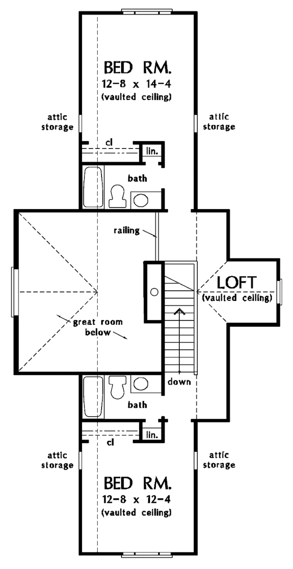 Dream House Plan - Country Floor Plan - Upper Floor Plan #929-762