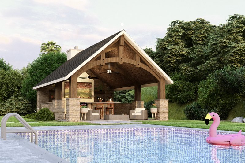 Architectural House Design - Exterior - Front Elevation 3 for Contemporary House Plan #1064-333, 0 bath