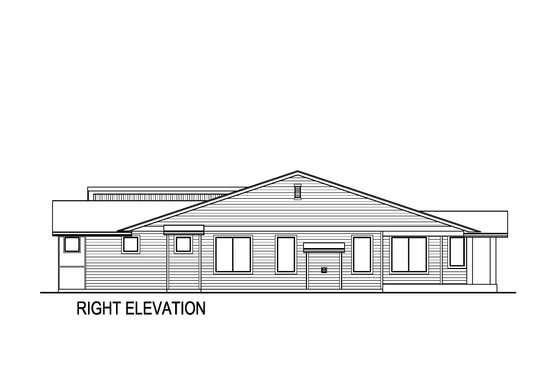 Exterior - Other Elevation 1 for Contemporary House Plan #569-74 - 3 bed, 2 bath