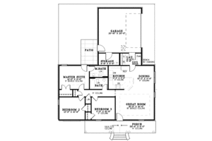 Classical Style House Plan - 3 Beds 2 Baths 1235 Sq/Ft Plan #17-3247 ...