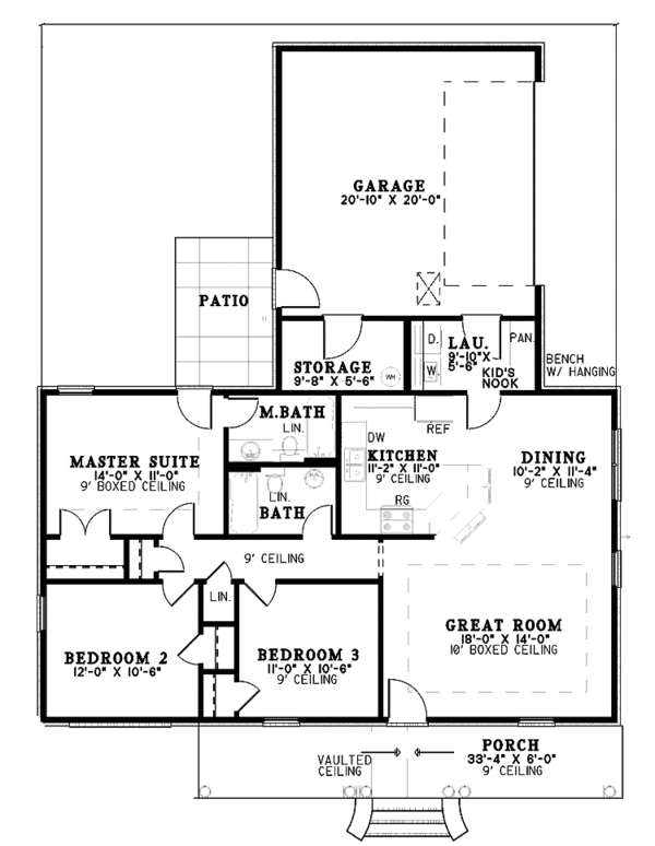 Classical Floor Plan - Main Floor Plan #17-3247